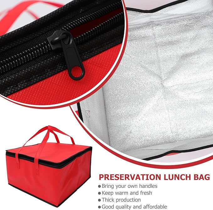 PRETYZOOM Insulated Bag for Food Packing, Large Capacity Pizza Packing Bags for - Image 5
