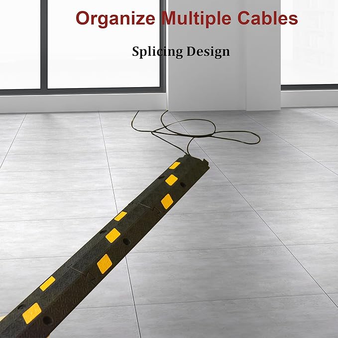 OrangeStar 6 Pack 17" Cable Protector Cover Ramps, 1-Channel Floor Protective - Image 5