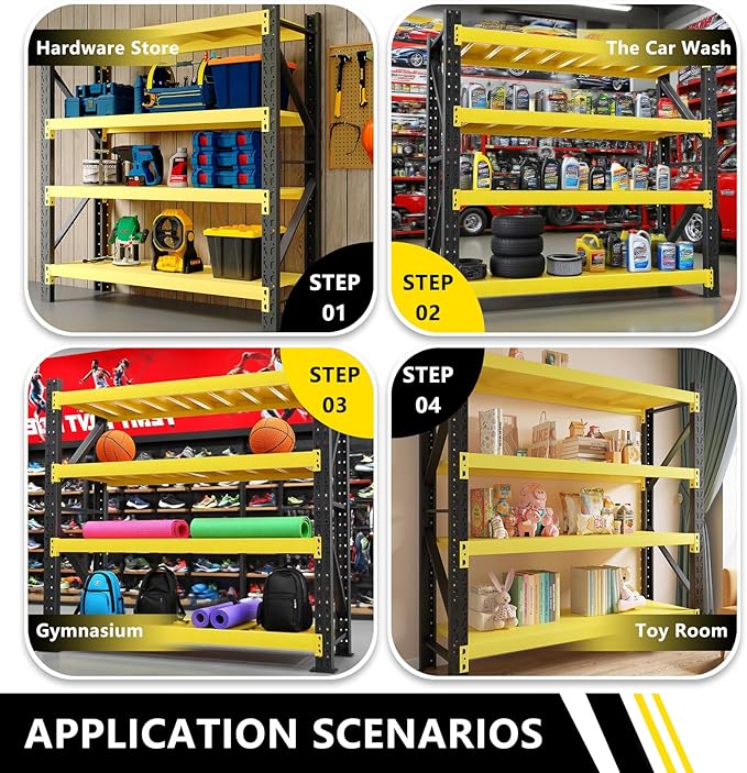 5000lbs78.74, Storage Shelves Garage Metal Shelving Heavy Duty Garage Shelves - Image 5