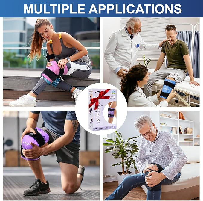 APEXUP Ice Pack for Knee Pain Relief, Large Reusable Wrap After Surgery - Image 8
