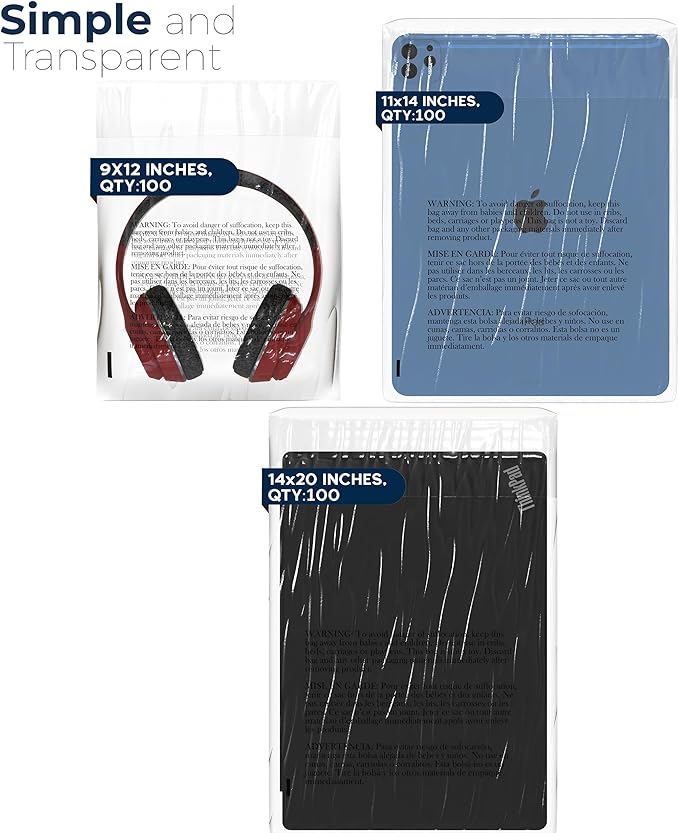 Poly Bags with Suffocation Warning 9x12", 14x20" - Image 2
