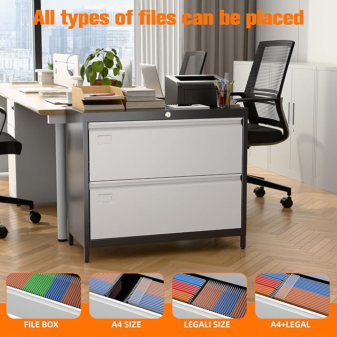 SUXXAN Metal 2 Drawer Lateral File Cabinet - Image 5