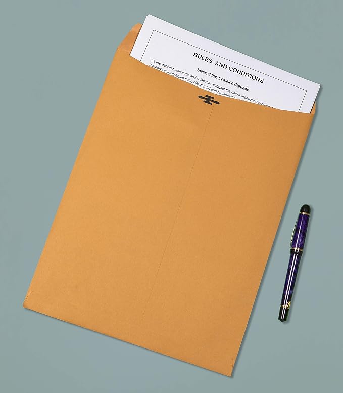 EnDoc 9x12 Clasp Envelopes – Brown Kraft Catalog Envelopes - Image 5