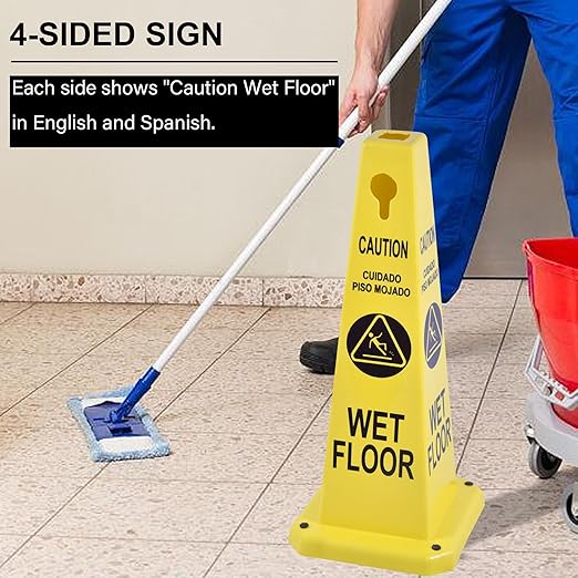 OrangeStar 4-Pack Wet Floor Caution Cones - Image 4