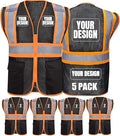 BeautyWill Custom Safety Vest Customized Logo Class 2 High Visibility by BeautyWill