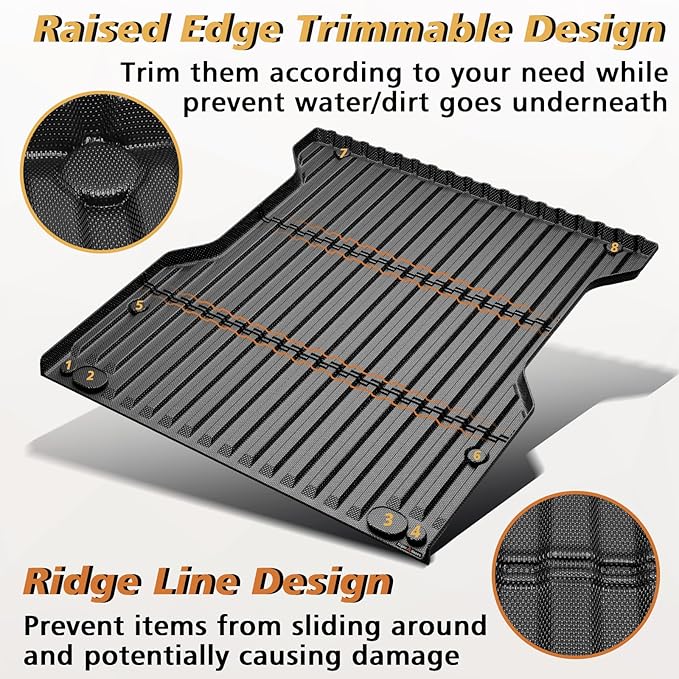 TripleAliners for Tacoma 2024 2025 | Truck Bed Mat & Tailgate Mat | All Weather - Image 3