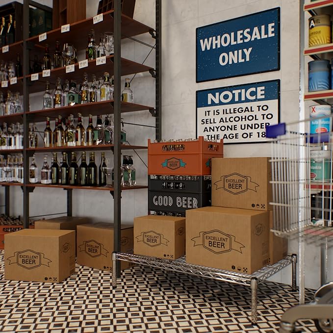 24" Deep x 36" Wide x 8" Height Wire Shelving Kit | 1-Tier | NSF Commercial - Image 7