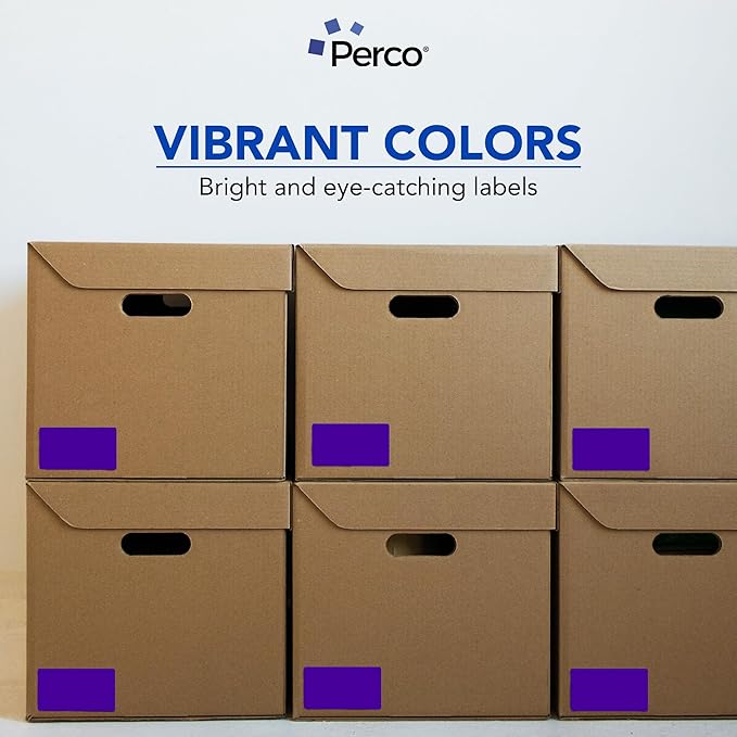 Perco Purple 3x5 Inch Perforated Sticker Labels — 150 Stickers/Roll — - Image 7