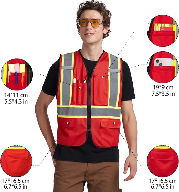 A-KSAFETY Custom High Visibility Reflective Safety Vest - Image 3