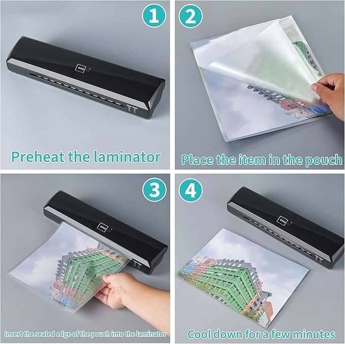 Binditek 50 Pack 3.2 Mil Dry Erase Thermal Laminating Pouches, Dry Erase - Image 5