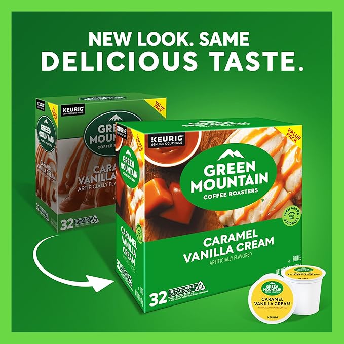 Green Mountain Coffee Roasters Caramel Vanilla Cream, Single-Serve Keurig K-Cup - Image 2