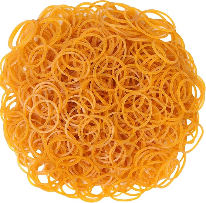 Rubber Bands 760pcs Size#10 Yellow Elastic Rubber Band 1inch Small Rubber Bands by AIWOQI