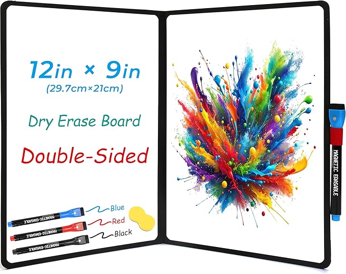 Double-Sided White Board 12x9 inch by iNenya