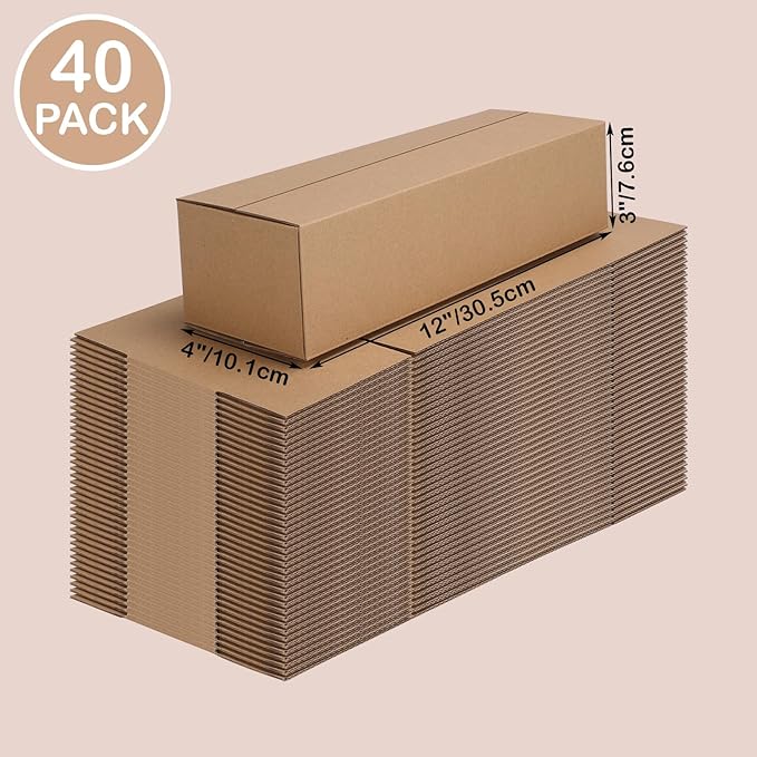 EdenseeLake 40 Pack 12x4x3 inches Shipping Boxes Small Cardboard Boxes - Image 7