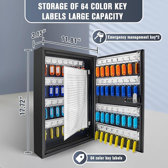 Key Cabinets, Key Organizer Box, Key Cabinet Wall Mount, Key Lock Box Wall Mount - Image 2