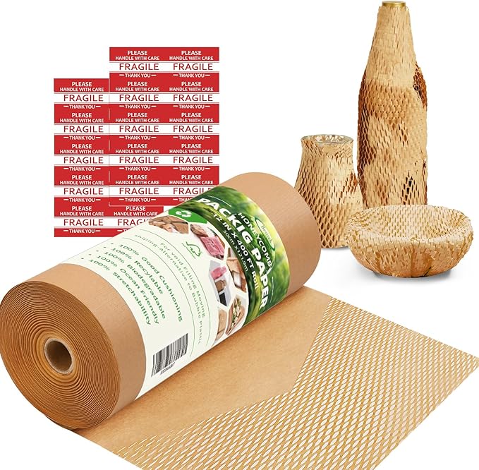 Honeycomb Packing Paper, Recyclable Honeycomb Paper Bubble Paper Wrapping by Besitek