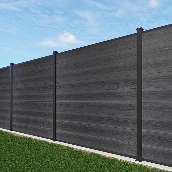 6'' x 6'' Outdoor Privacy Fence, Wind Resistant, Wood Plastic Composite Fence by ProductYourPrivacy