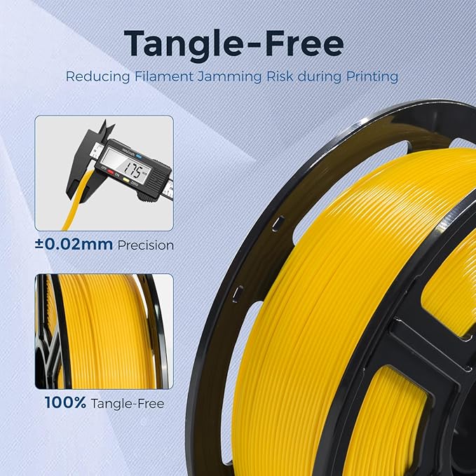 FLASHFORGE PETG Pro Filament 1.75mm Yellow, 3D Printer Filament 1kg Spool - Image 5