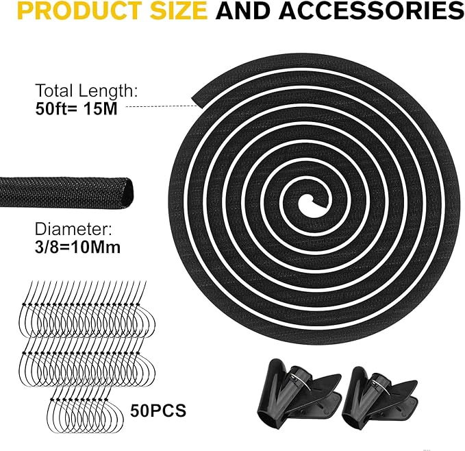 Cord Protectors from Pets No Chew, Ultra Durable Wire Protector Cord Covers - Image 7