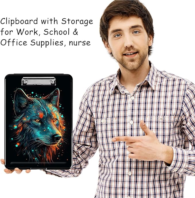 Clipboard with Storage, High Capacity Plastic Storage Clipboard with Pen Holder - Image 7