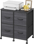 4 Drawer Lateral File Cabinet, Mobile Filing Cabinet by HIGDBFE