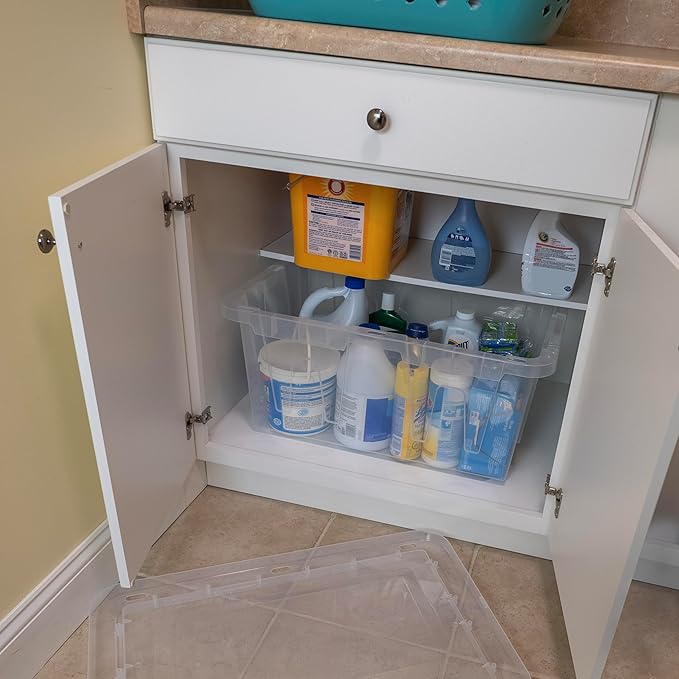 CX 4-Pack 60 Qt Heavy Duty Clear Storage Container - Image 4