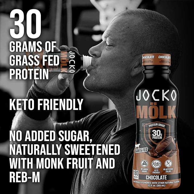 Jocko Mölk 30g Grass Fed Protein Shakes – No Added Sugar Protein Drinks KETO - Image 3