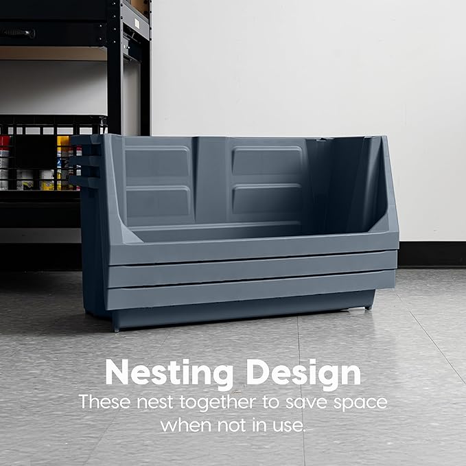 IRIS USA Open Front Storage Bins, Heavy Duty Garage Storage, Stackable Storage - Image 6