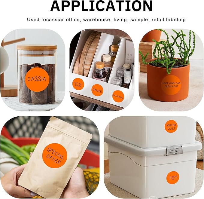 2 - Inch Round Orange Color - Coding Stickers, 4 Rolls, Organizing - Image 7