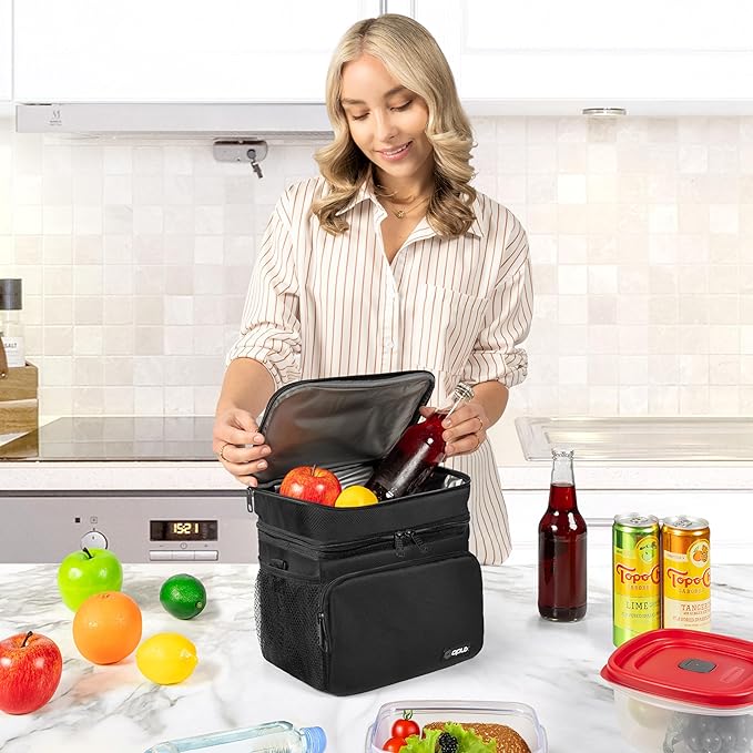 opux Insulated 2 Deck Lunch Bag - Image 3
