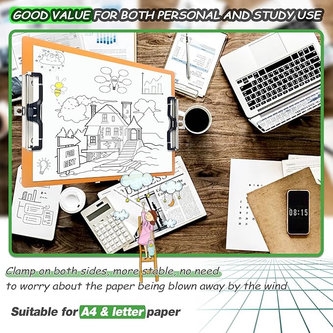 Aluminum Metal Clipboard Sturdy Stainless Hangable - Image 2