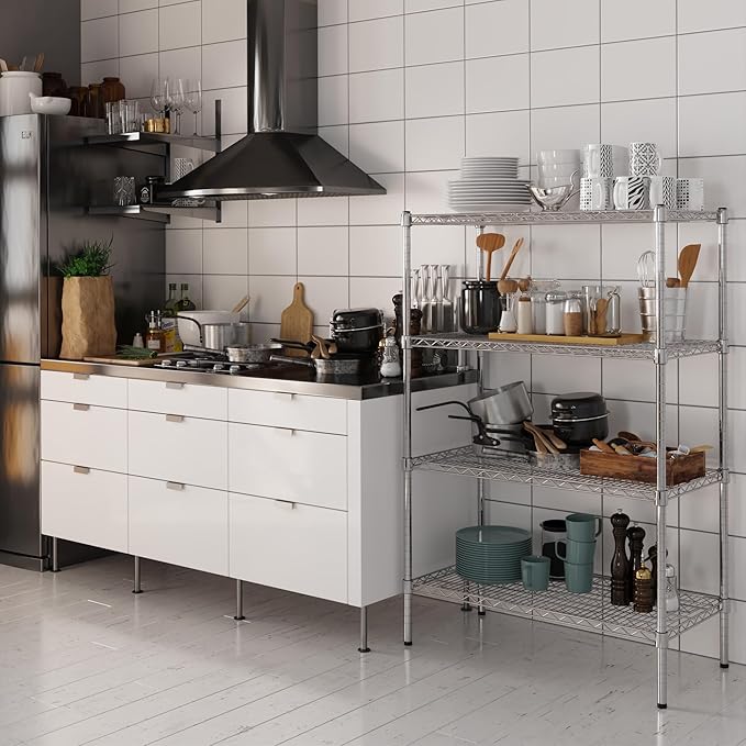 18" Deep x 36" Wide x 54" Height Wire Shelving Kit | 4-Tier | NSF Commercial - Image 2