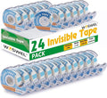 Tape Refills with Dispenser, 24 Roll Invisible Tapes, 3/4 Inch X 1000 in by WonderfulOptions