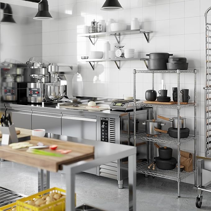 18" Deep x 24" Wide x 54" Height Wire Shelving Kit | 4-Tier | NSF Commercial - Image 5
