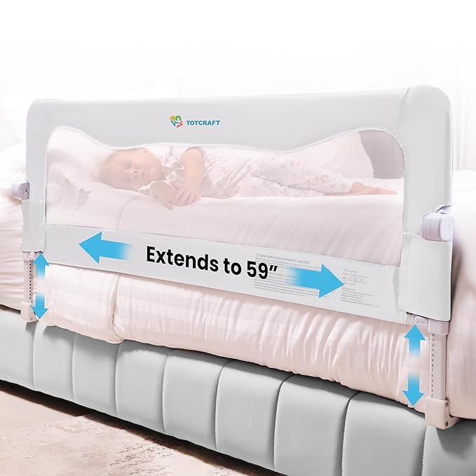 TotCraft FlexGuard Adjustable Length & Height Bed Rail by TotCraft