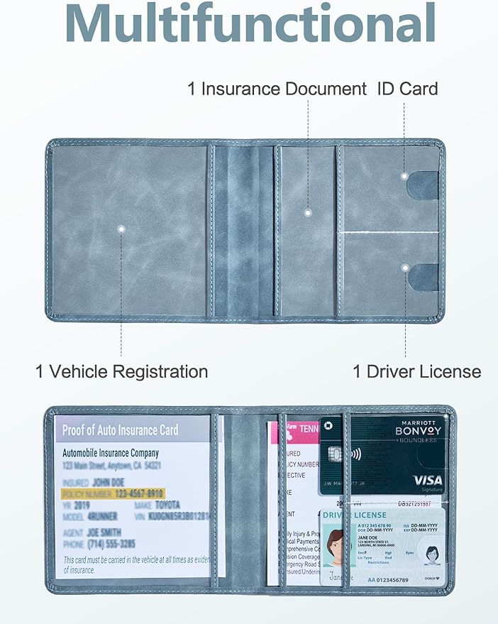 Mymazn Car Registration and Insurance Holder, Car Document Holder - Image 2