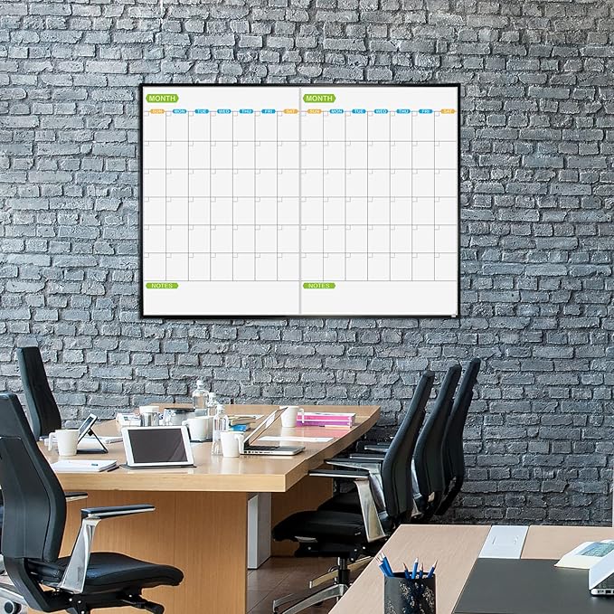 JILoffice Magnetic Dry Erase Calendar Whiteboard, 2 Month White Board Planner - Image 4