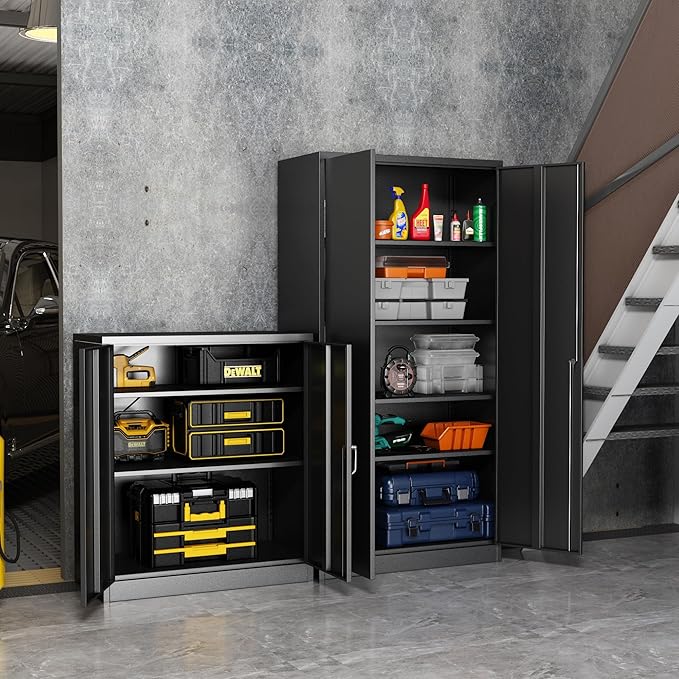 Black Metal Storage Cabinet - Image 8