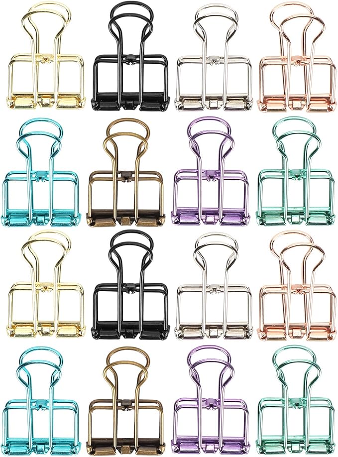 16 Pcs Hollow Binder Clips by Tissting