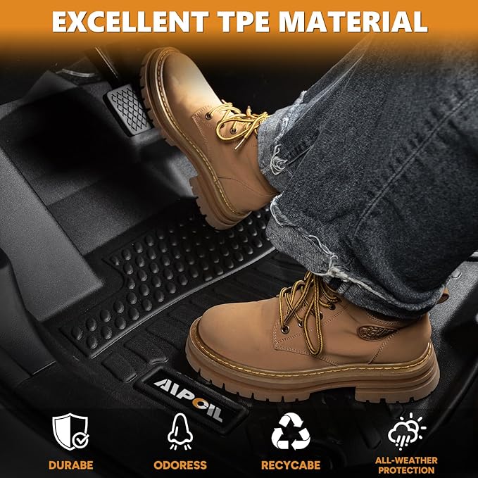 AIPOIL®TPE Floor mats Custom for 2020-2023 Mazda CX9 All-Weather Easy to Clean - Image 6