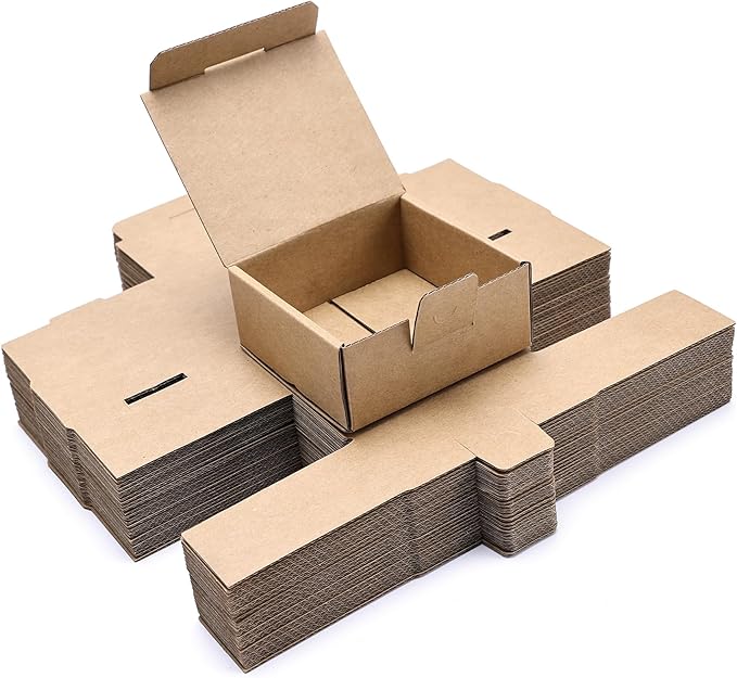 Small Shipping Boxes 3.5x3.3x1.6 Inches, Packaging & Storage by LineKap