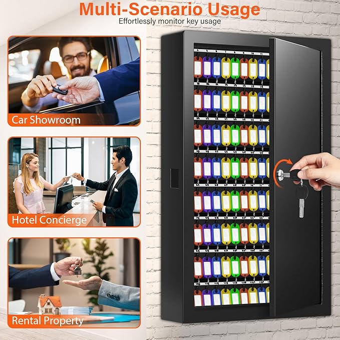 200 Keys Key Cabinet, Anti-Theft Key Lock Box - Image 4