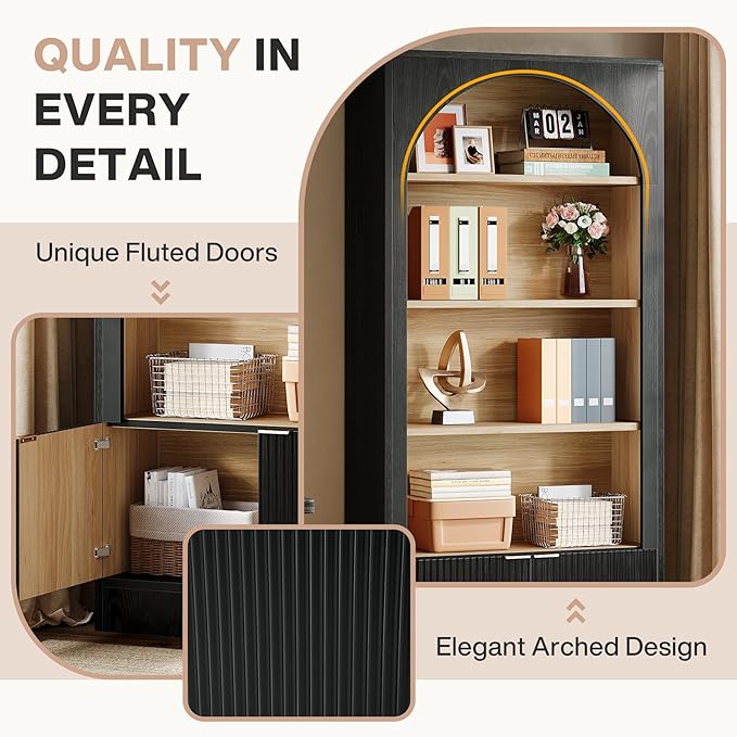 Tribesigns 71" Tall Office Storage Cabinet - Image 5
