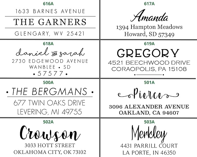 16+ Designs Custom Return Address Labels Roll White Modern Address Set of Return - Image 5