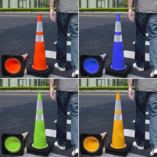 6 Pack 36" Large-Sized PVC Traffic Cones - Image 7