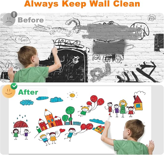 Nortix Dry Erase Wallpaper, Dry Erase Contact Paper Stain-Proof Wall Decal - Image 6