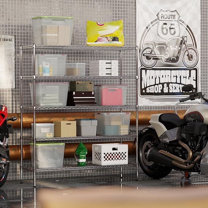 18" Deep x 54" Wide x 64" Height Wire Shelving Kit | 5-Tier | NSF Commercial - Image 5