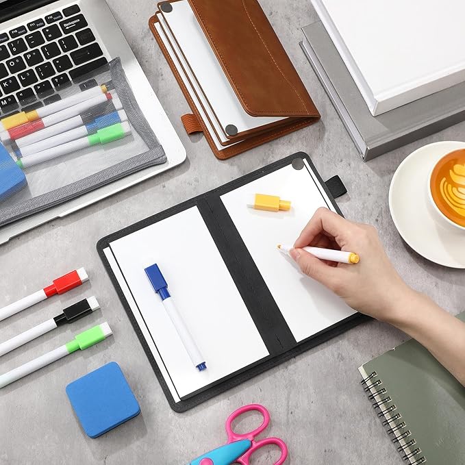 6 Sides Whiteboard Notebook Portable Whiteboard Dry Erase Notebook Portable Dry - Image 5