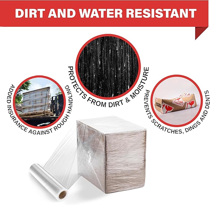 Stretch Wrap 4 Pack 18" x 1100 SqFt – Heavy Duty 80 Gauge Shrink Wrap Rolls - Image 6