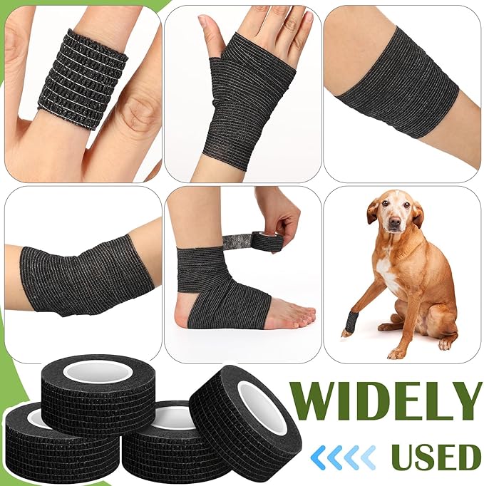 Treela 36 Pcs Self Adherent Bandage 1" X 5 Yard Wrap Breathable Cohesive - Image 3